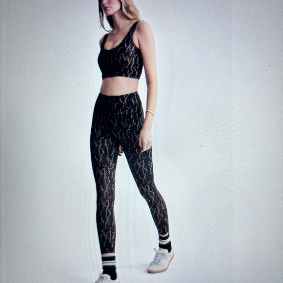 Varley High Waist Brown and Carmel Textured Leggings - Picture 14 of 14